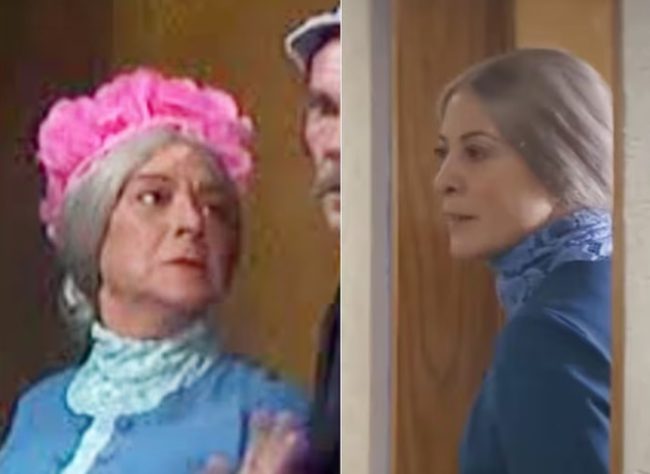Mucho parecido de Andrea Noli al interpretar a “doña Clotilde”