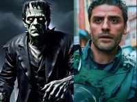 Frankenstein y Oscar Isaac en la película de Guillermo del Toro