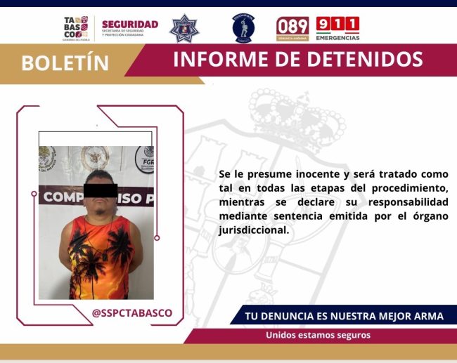 Detiene FIRT Olmeca a generador de violencia 