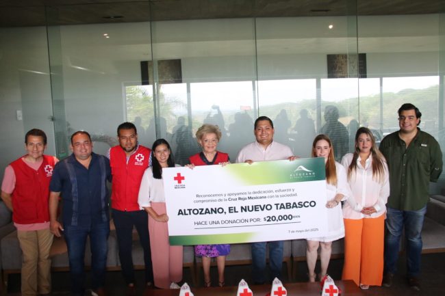 Recibe la Cruz Roja donativo de Altozano