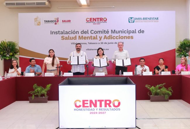 Instala Gobierno de Centro el Comité Municipal de Salud Mental y Adicciones