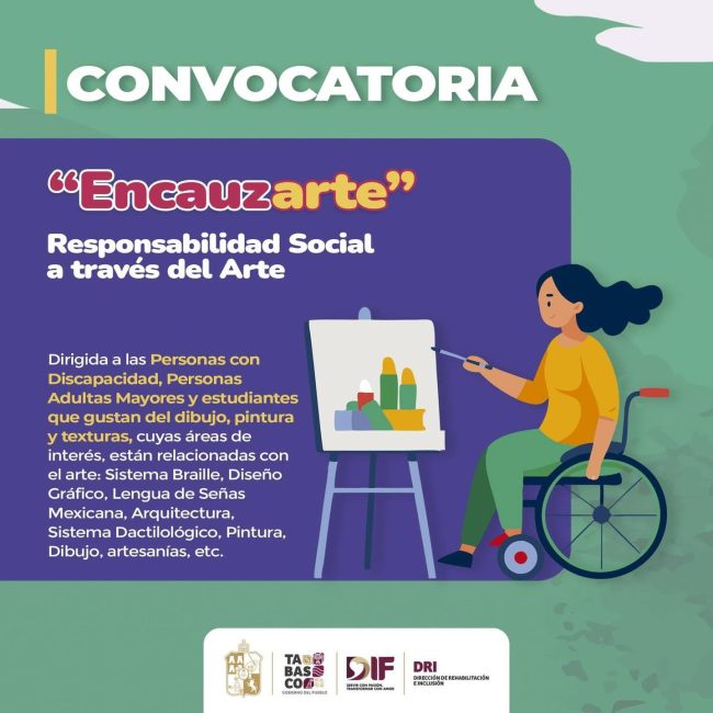 Lanza el DIF Tabasco la convocatoria “EncauzArte” 